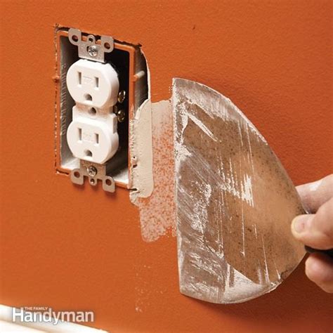 how to tape mud around electrical boxes|electrical box cutout too big.